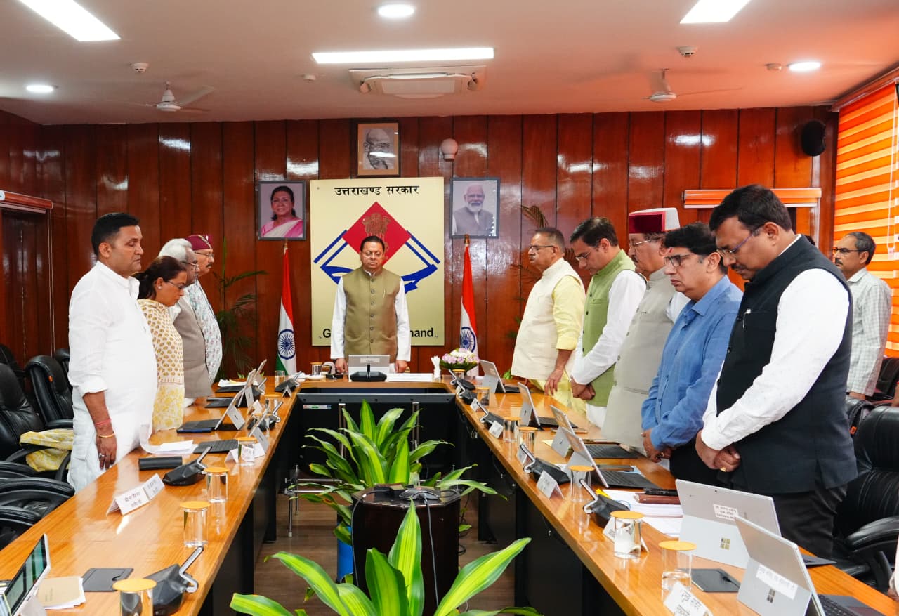 मंत्रिमंडल की बैठक में उत्तराखण्ड के पूर्व मुख्यमंत्री मेजर जनरल भुवन चंद्र खंडूड़ी एवं प्रसिद्ध निशानेबाज पद्मश्री जसपाल राणा के निधन पर शोक व्यक्त किया